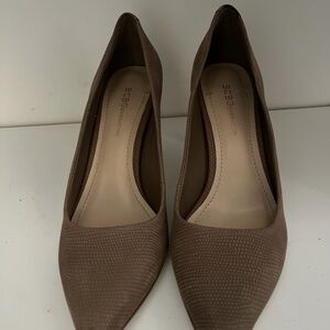 BCBGeneration Textured Tan Heels